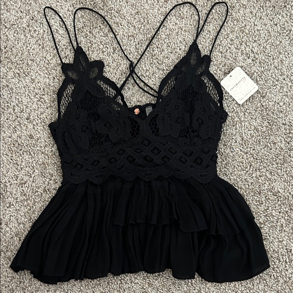 Adella Black Tank Top - Picture 1 of 7